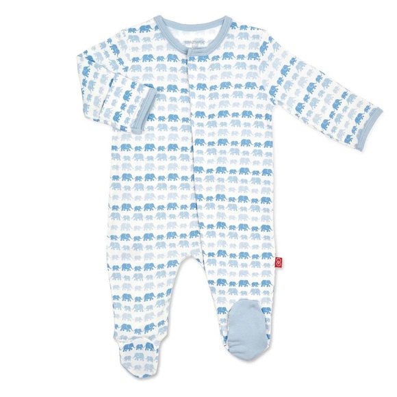 Magnetic Me Other - Magnetic Me footies dancing elephants print modal sleeper baby boy unisex girl